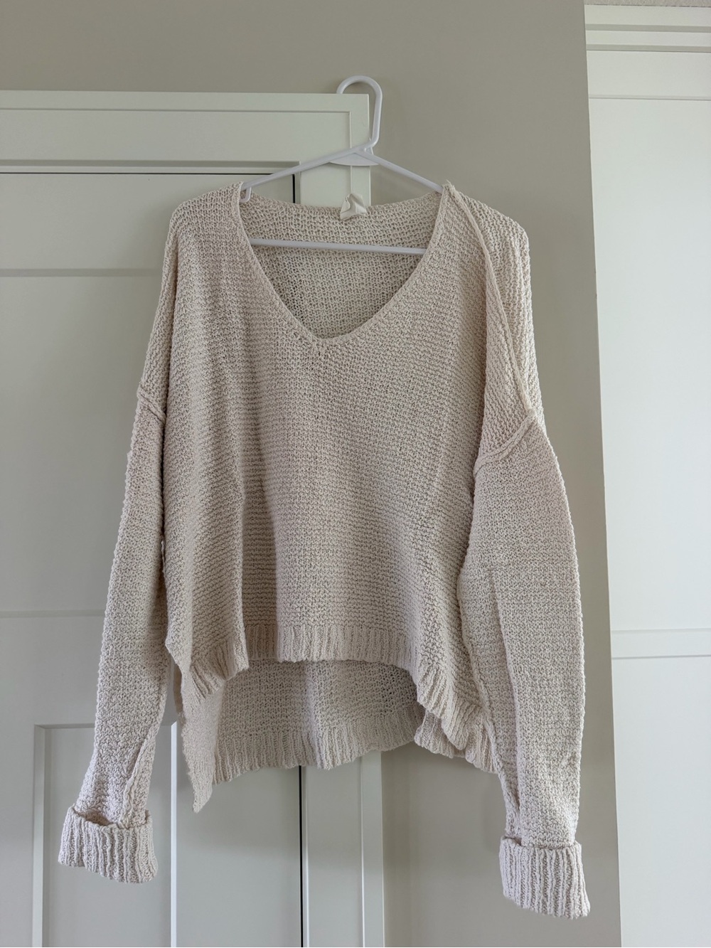 By Together Cream V-Neck Knit Pullover